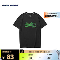 SKECHERS 斯凯奇 中性针织短袖T恤衫 L223U093-0018 XS