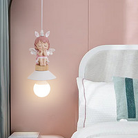 欧潮 儿童房床头小吊灯女孩护眼LED北欧现代简约安妮公主房间卧室灯具