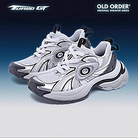 OLD ORDER 2023年新款银色涡轮跑鞋复古千禧风国潮牌老爹鞋情侣厚底休闲鞋 白银色 38
