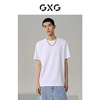 GXG 男装 零压系列多色短袖T恤 24年夏季G24X442099 白色 165/S