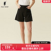 POLO SPORT 女士短裤夏季新款梭织短裤时尚气质商务休闲短裤子 黑色 S
