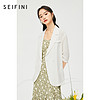 SEIFINI 诗凡黎 'SEIFINI）商场同款短外套女夏季新款薄款西装领上衣3D5110921 珍珠白 160/84A/M