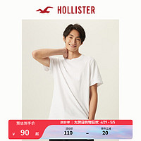 HOLLISTER24春夏美式修身圆领短袖T恤男女装348888-1 白色 L (180/108A)