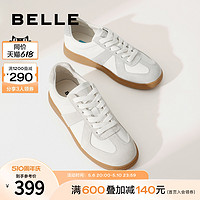 BeLLE 百丽 女鞋子新款小白鞋夏季运动鞋轻便休闲鞋复古德训鞋女B0992CM3