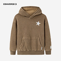 CONVERSE 匡威 童装男女童连帽套头卫衣儿童上衣 咖啡棕 160