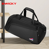 SWICKY 旅行包男士多功能大容量运动健身单肩手提包袋干湿分离轻便行李包 黑色