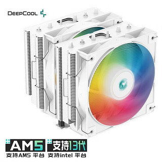九州风神 大霜塔V5台式电脑CPU风扇散热器ARGB同步静音风冷1700 AM5 阿萨辛4 大霜塔V5 ARGB白色版