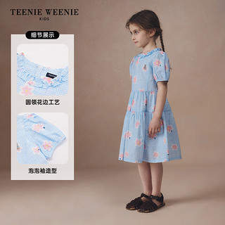 Teenie Weenie Kids小熊童装24夏季女童清凉可爱休闲连衣裙 蓝色 130cm