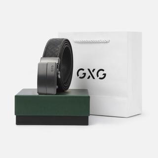 GXG 皮带男士真皮自动扣腰带男式牛皮商务裤带男