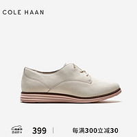 COLE HAAN 歌涵 colehaan/歌涵 女鞋牛津鞋 秋冬英伦风休闲皮鞋 米色-W26424 35