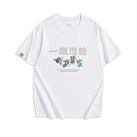 XTEP 特步 夏季男熊猫印花五分袖宽松T恤户外出游运动上衣