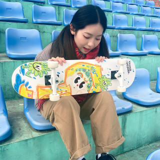 Psychos 沸点crosswave联名专业滑板亚运女子街式冠军崔宸曦同款 黄色彩虹