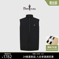比音勒芬(Biemlfdlkk)【轻量抗皱】2024夏季夏季马甲男休闲薄款运动舒适背心男轻薄 07黑 115/2XL
