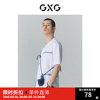 GXG 奥莱 商场同款自我疗愈系列圆领短袖T恤 2022年夏季新款 白色 175/L