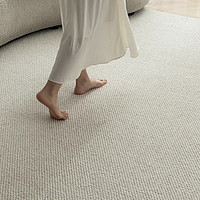 BULULOM 布鲁罗曼 羊毛地毯客厅2024新款简约免洗可擦满铺卧室地垫子纯色轻奢高级