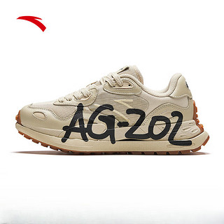 ANTA 安踏 AG202丨运动鞋男鞋冬季同款户外登山徒步鞋跑步鞋男 颗粒米黄/黑-2 8(女39)