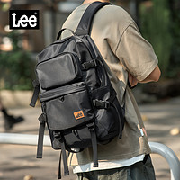 Lee 潮牌双肩包男初中高中大容量书包大学生户外旅游背包电脑包