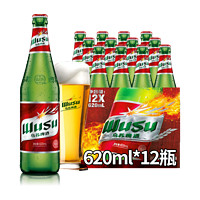 WUSU 乌苏啤酒 大红乌苏烈性小麦啤酒620ml*12瓶整箱装