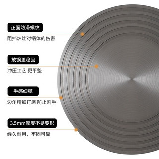 KAWASIMAYA 川岛屋 导热板燃气煤气灶家用珐琅锅底导热盘防烧黑锅垫隔热加热板 24cm导热板
