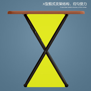 三星折叠桌子地摊便携式户外折叠餐桌室内家用吃饭折叠方桌 深木纹一整面方桌