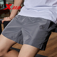 XTEP 特步 速干短裤透气男裤 跑步健身运动裤 深灰M(170/80A)