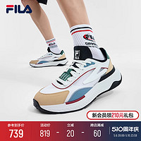 FILA 斐乐 张艺兴同款FILA斐乐男鞋开拓者老爹鞋2024夏季厚底运动休闲鞋