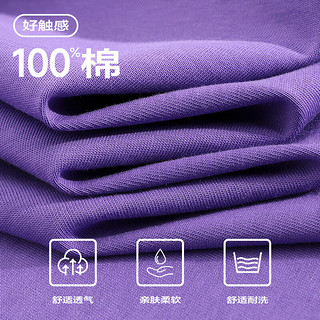 真维斯2024夏季男士短袖t恤男女同款T恤衫LN 紫色2300 180/100A/L