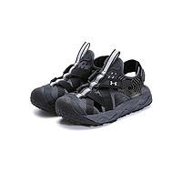 安德玛（Under Armour）儿童男女中大童鞋2024夏季沙滩鞋中性运动凉鞋 黑色 33码