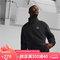 PUMA 彪马 男子生活系列仿羊羔绒外套 537699-01黑色-01 亚洲码L(180/100A)