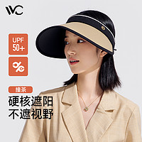 VVC 防晒帽女款2024新款夏天女神遮阳帽遮脸运动户外空顶太阳帽子