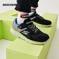 SKECHERS 斯凯奇 童鞋春秋2024新款儿童运动鞋男童轻便缓震休闲鞋中大童学生跑步鞋 黑色/炭灰色-BKCC/男童