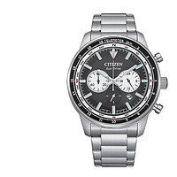 CITIZEN 西铁城 FF系列光动能钢带日期显示休闲时尚手表CA4500-91E