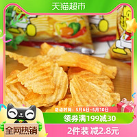 88VIP：丽丽 薯片混合味30g*3袋番茄烤肉香辣膨化休闲食品网红解馋小零食