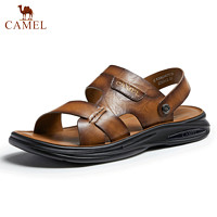 百亿补贴：CAMEL 骆驼 男鞋夏季新款商务凉鞋男士两用真皮透气休闲软底沙滩鞋