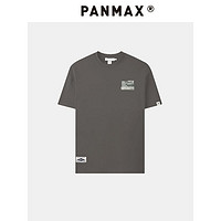 PANMAX 潘·麦克斯 大码男装休闲宽松美式短袖潮牌简约百搭胖男夏圆领纯棉T恤