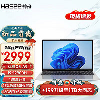 神舟(HASEE) 优雅X4D2 轻薄办公笔记本电脑 手提商务学习办公本 X5A9 i9-12900H/16G/512G银色