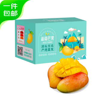 京鲜生 海南贵妃芒 芒果净重8斤装单果150g