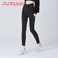 Kappa 卡帕 背靠背（kappa）卡帕鲨鱼裤健身九分裤瑜伽裤高弹速干收腹打底裤女KP3L02