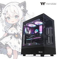 Thermaltake 曜越 Tt）钢影 透S mini 海景房机箱 电脑主机 黑色（ATX主板/支持240水冷/270°全景/双面快拆）