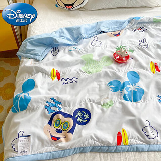 Disney 迪士尼 A类空调被儿童被子幼儿园午睡用学生抗菌水洗夏被盖毯145*110cm 蓝色米奇