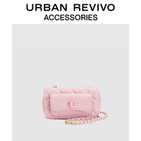 URBAN REVIVO 女士小巧绗缝单肩斜挎包UAWB40202 粉红