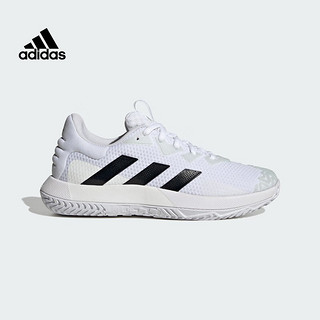 adidas 阿迪达斯 网球鞋专业男士运动鞋透气耐磨男鞋羽毛球鞋ID1496 白色 44.5