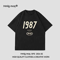 Mmlg MCQ美式高街麂皮绒重磅短袖