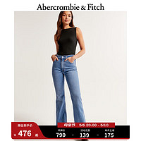Abercrombie & Fitch 女装 24春潮流百搭高腰复古喇叭牛仔裤 358149-1 蓝色 29S (155/76A)
