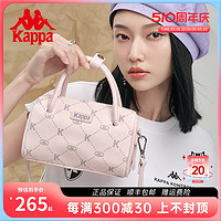 Kappa 卡帕 正品新款女士迷你手提单肩包时尚老花波士顿圆桶斜挎包