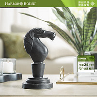 HARBOR HOUSE 美式家居装饰摆件马头棋桌面装饰品复古风格家装软饰Jacques 黑色-116307