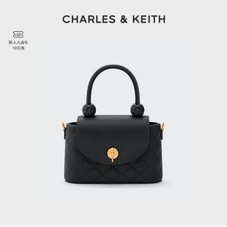 CHARLES&KEITH菱格链条手提斜挎包包女包CK2-50701121