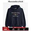 Abercrombie & Fitch 男装女装装 24春抓绒小麋鹿连帽卫衣 358472-1 海军蓝 M (180/100A)