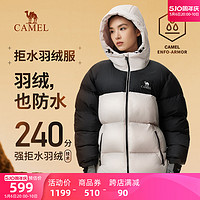 CAMEL 骆驼 户外羽绒服男女同款加厚外套羽绒服 A33CR07164 幻影黑