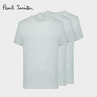 保罗史密斯（paul smith）男士PS舒适款棉质T恤三件装 灰色 S【】